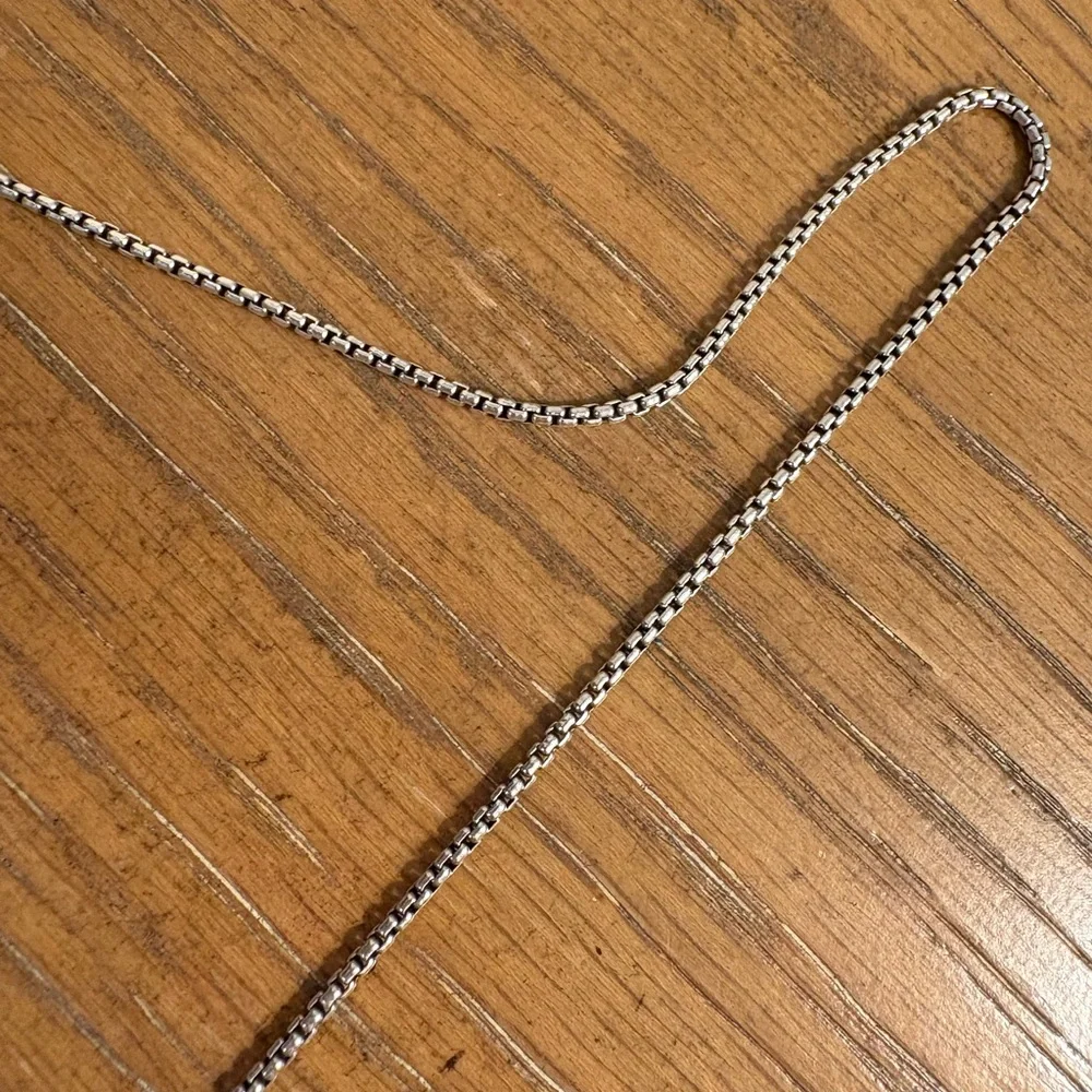 David Yurman Grey Titanium Box Chain Necklace - Picture 4 of 6